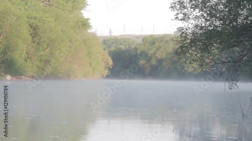Fog over the river at dawn