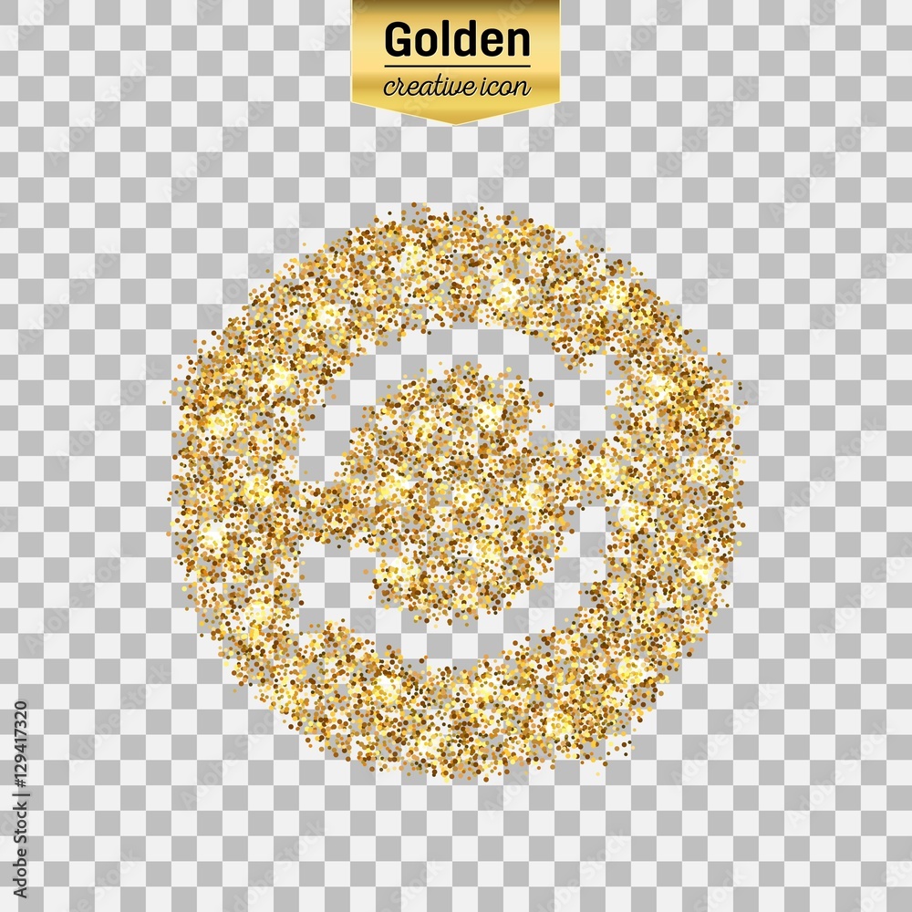 Obraz premium Gold glitter vector icon
