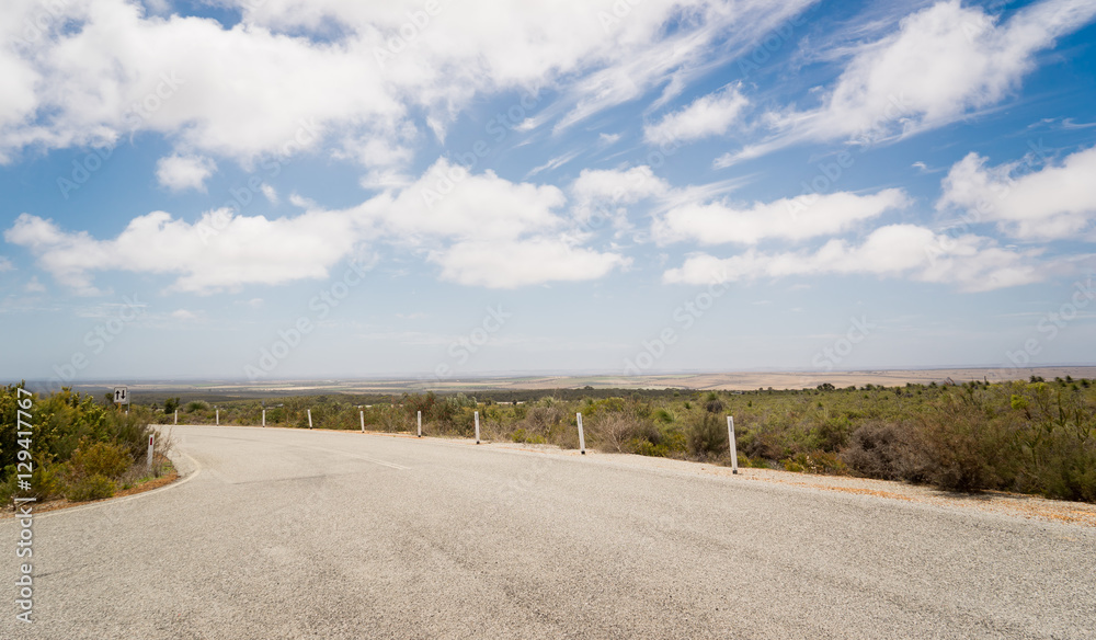 Road to nowhere with blue sky and dramatic cloudy Road to nowhere with blue sky and dramatic cloudy