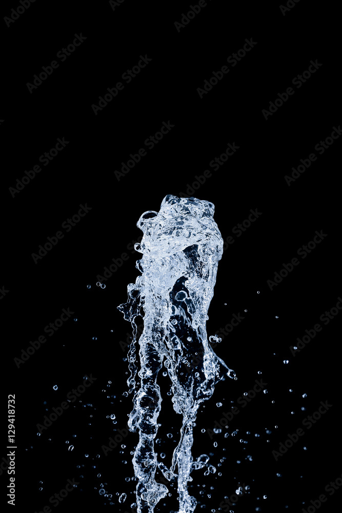 Fototapeta premium splashing water isolated on black