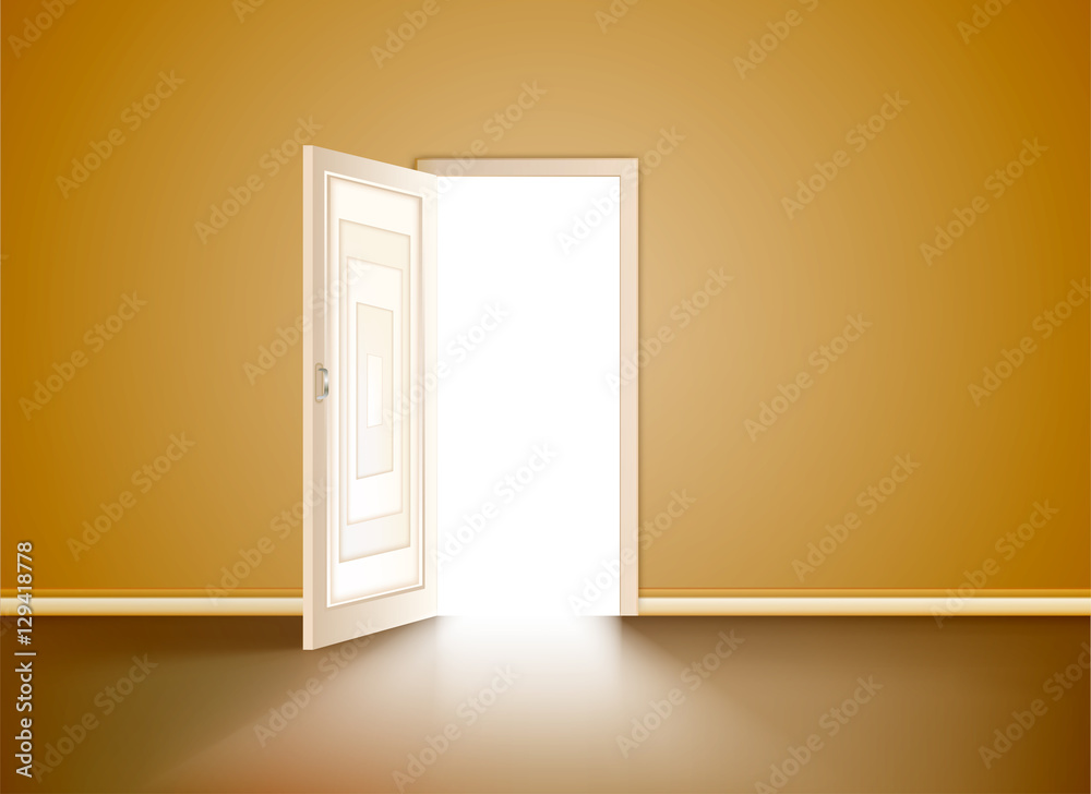 vector opened wood door vector opened wood door