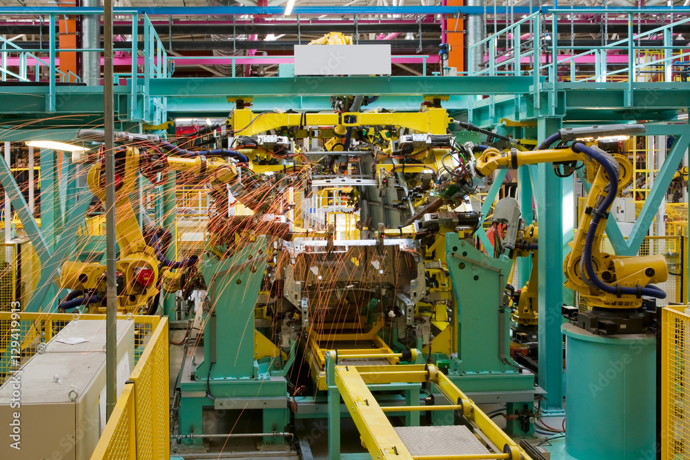 Fototapeta premium car assembly line