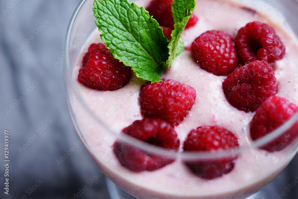 smoothie with raspberries smoothie with raspberries