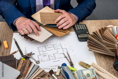 Εκτύπωση καμβά designer choice  wooden material sample for  modern house