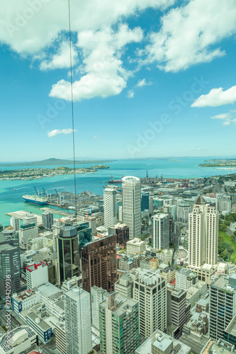 Auckland city from the top of sky tower.