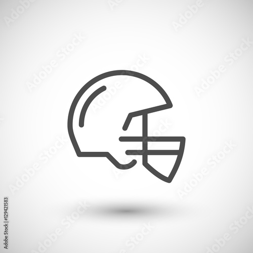 American football helmet line icon