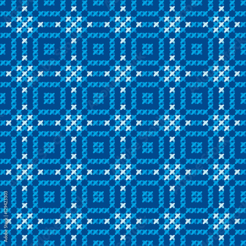 cross stitch vector ornament. traditional embroidery seamless pa