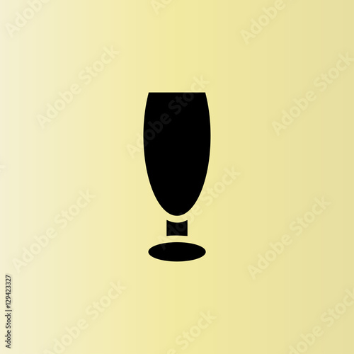 wineglass icon. flat design