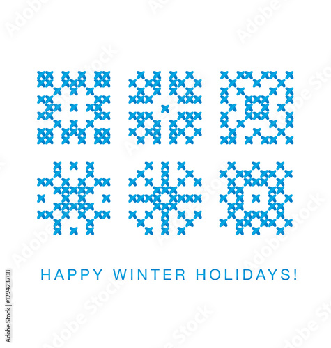 cross stitch vector ornamen...