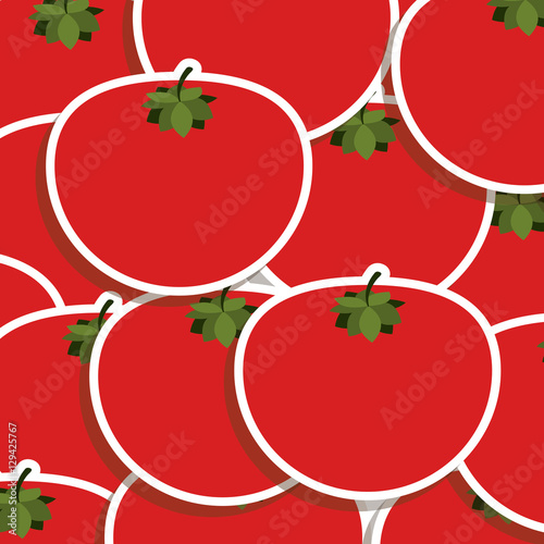 silhouette colorful pattern with tomatos vegetable vector illustration