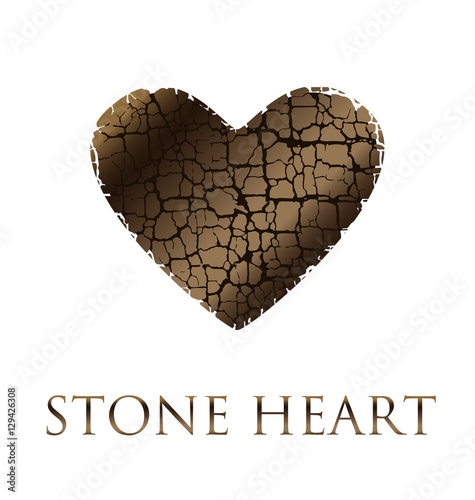 concept abstract broken heart vector illustration. modern style