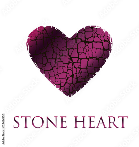 concept abstract broken heart vector illustration. modern style
