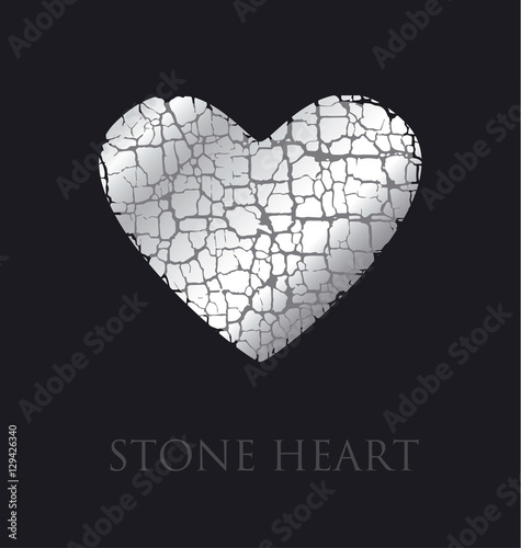 concept abstract broken heart vector illustration. modern style