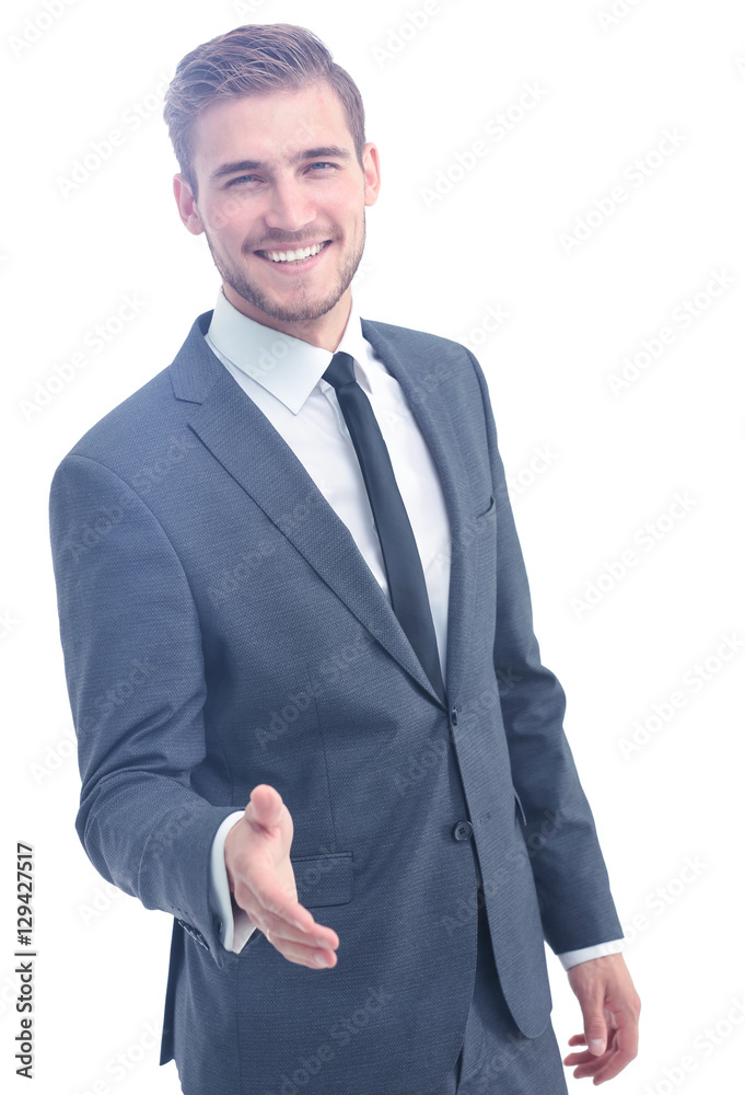 Portrait of a elegant handsome business man on white background Portrait of a elegant handsome business man on white background