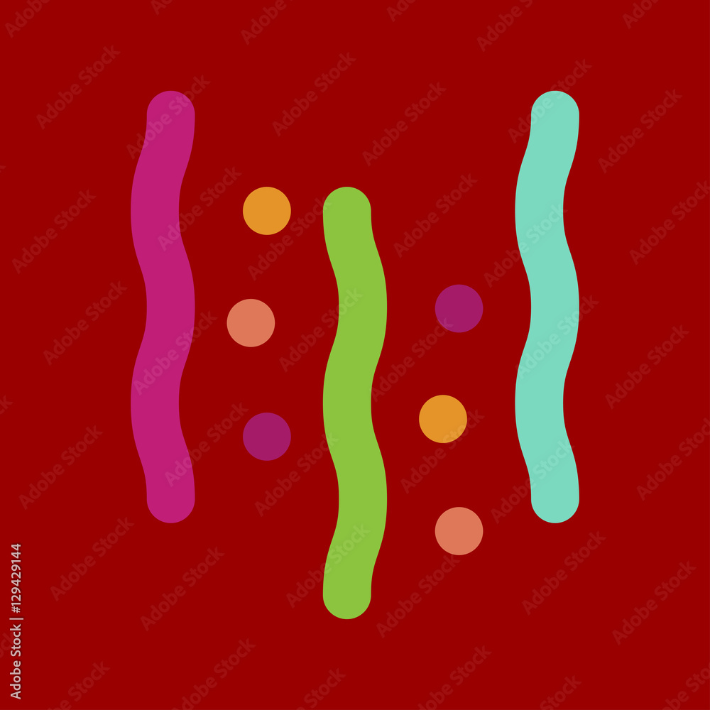confetti icon. flat design confetti icon. flat design