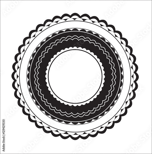 round ornamental geometric doily pattern