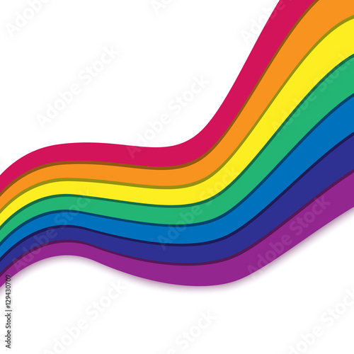 Rainbow on white. Rainbow abstract background. Rainbow border. R