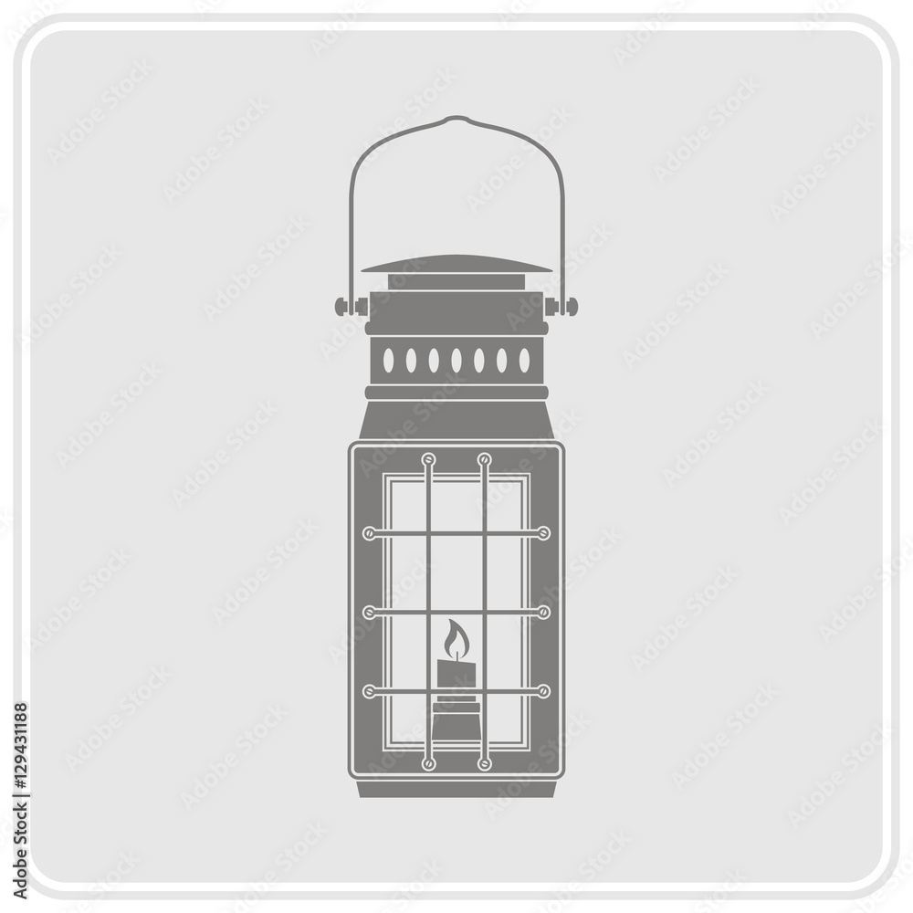 monochrome icon with lantern for  your design