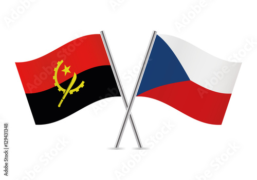 Angola and Czech Republic flags. Vector illustration. Free Download Angola and Czech Republic flags. Vector illustration. - GFXLoad