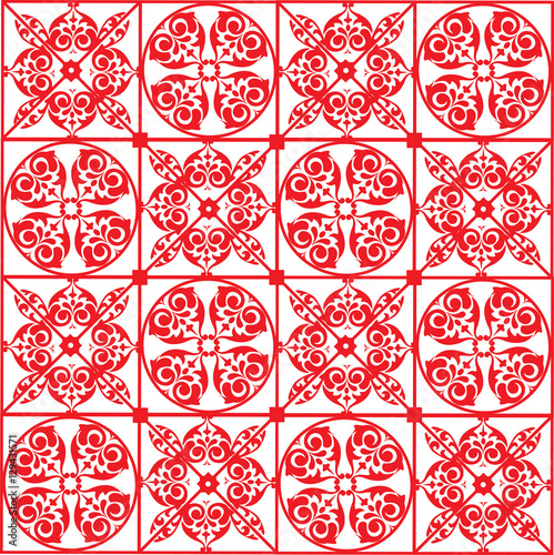 Element for design. Ornamental backdrop. Ornate floral decor for