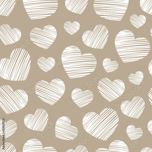 Abstract seamless pattern on Valentine's Day. Romantic theme of