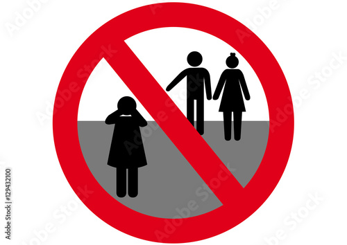 Schild Mobbing verboten