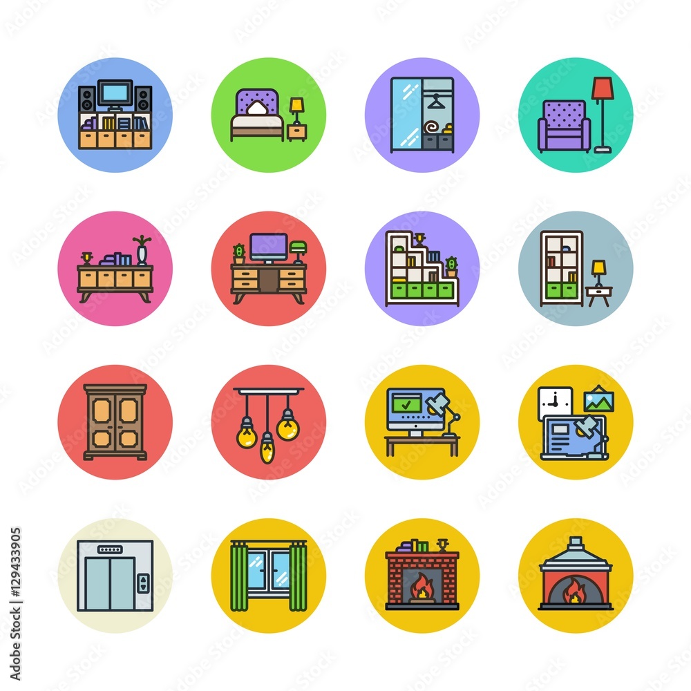 Interior icons Interior icons