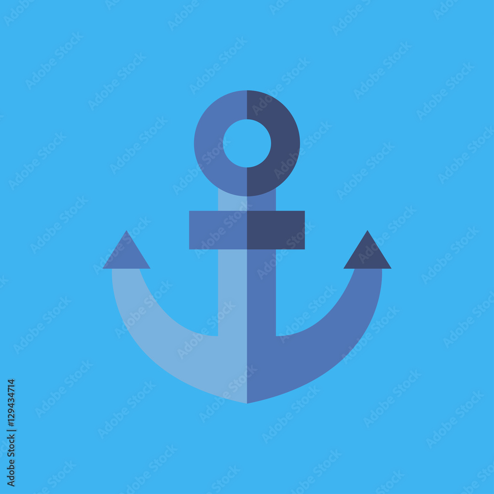 anchor icon. flat design