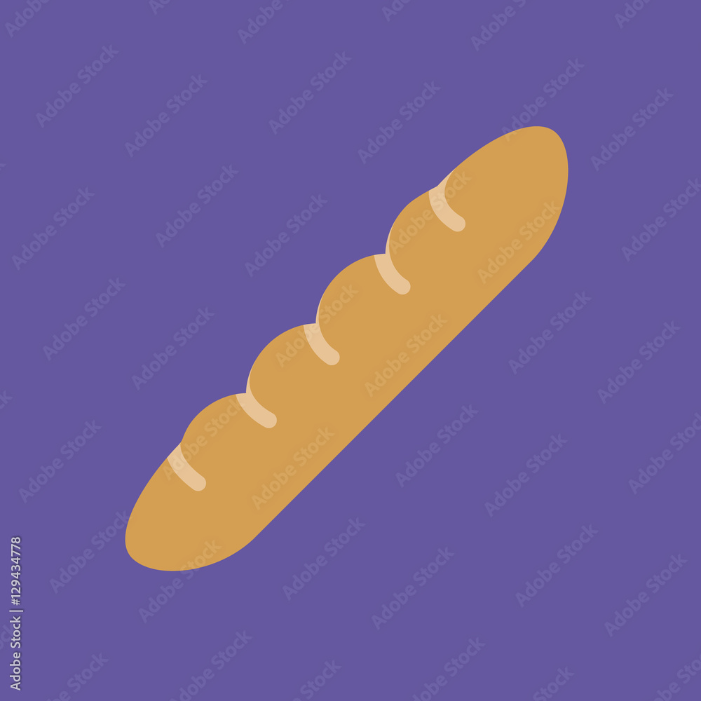 baguette icon. flat design baguette icon. flat design