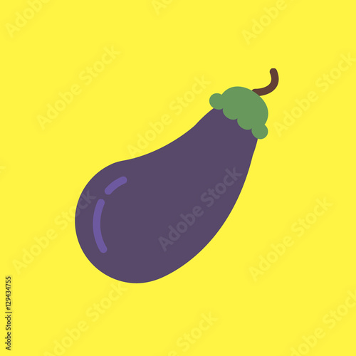 aubergine icon. flat design