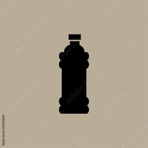 plastic bottle icon. flat design