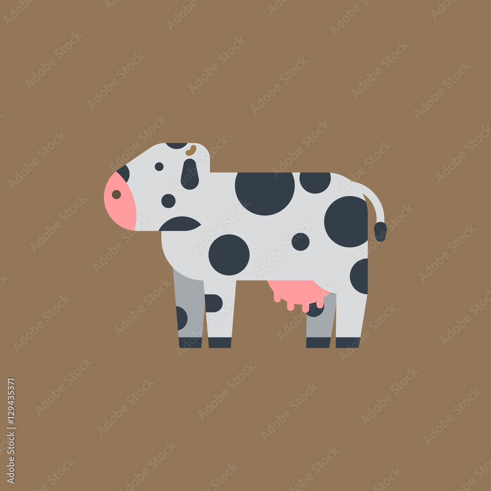 cow icon. flat design cow icon. flat design