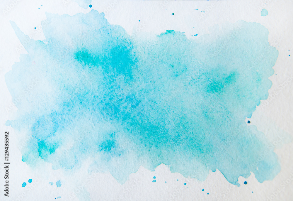 Abstract blue watercolor on white background.This is watercolor Abstract blue watercolor on white background.This is watercolor