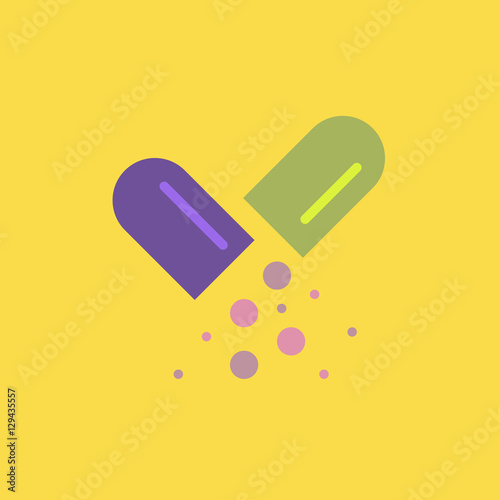 antibiotic icon.flat design