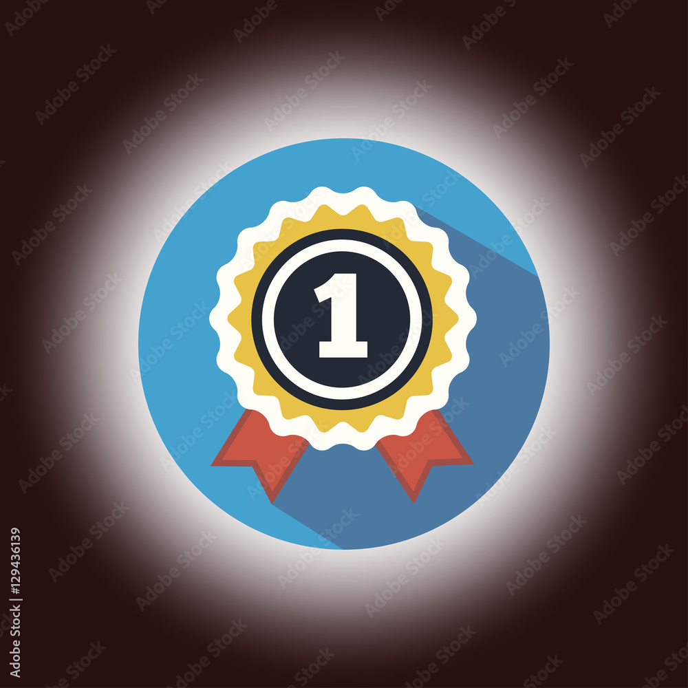 medal icon. flat design