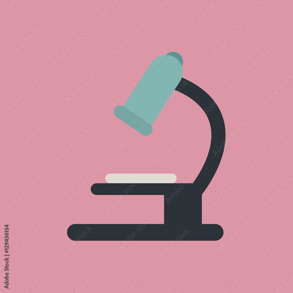 microscope icon. flat design