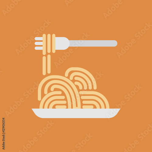pasta icon. flat design