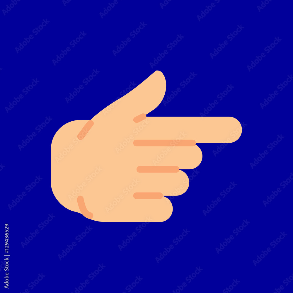 pointing right icon. flat design