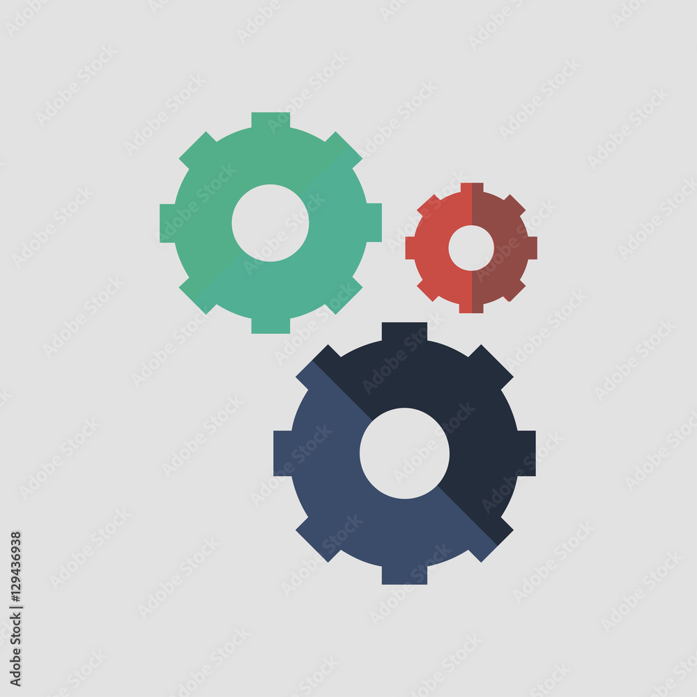 settings icon. flat design settings icon. flat design