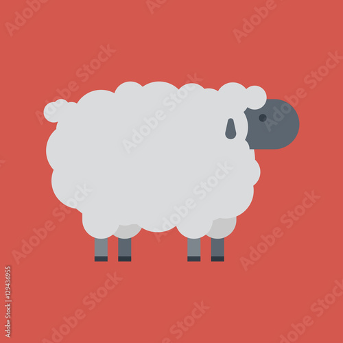 sheep icon. flat design