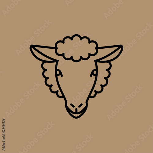 sheep icon. flat design