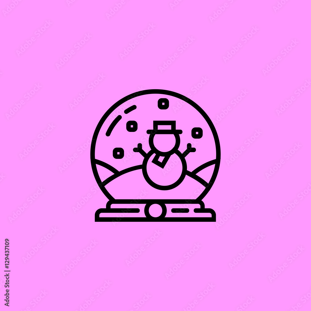snow globe icon. flat design snow globe icon. flat design