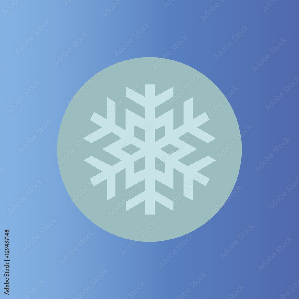 snowflake icon. flat design snowflake icon. flat design