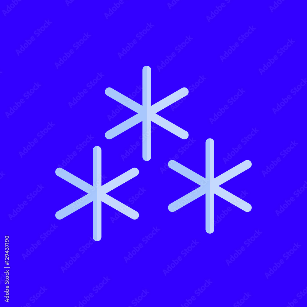 snowflakes icon. flat design snowflakes icon. flat design