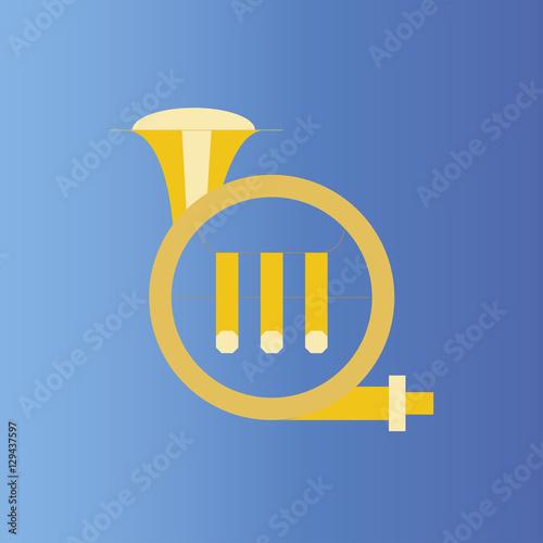 tuba icon. flat design