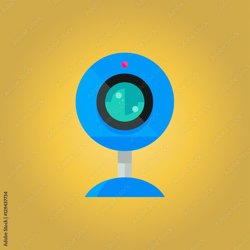 webcamera icon. flat design