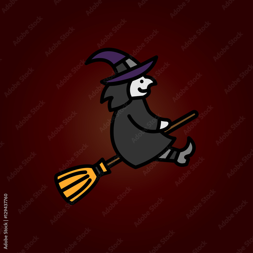 Obraz premium witch icon. flat design