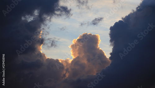 delightful clouds at sunset