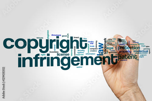 Copyright infringement word cloud