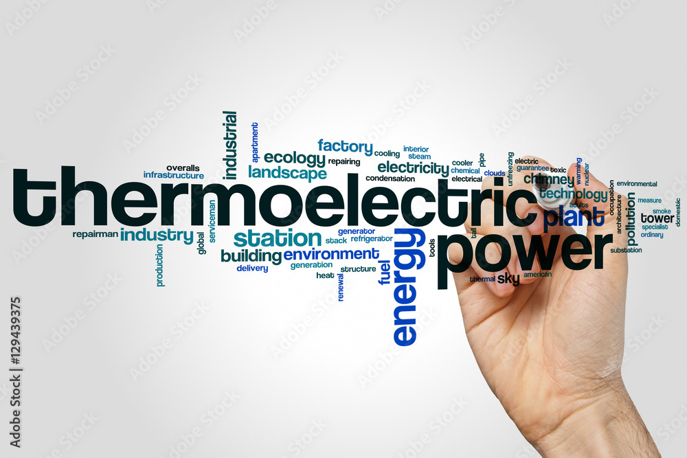 Thermoelectric power word cloud Thermoelectric power word cloud